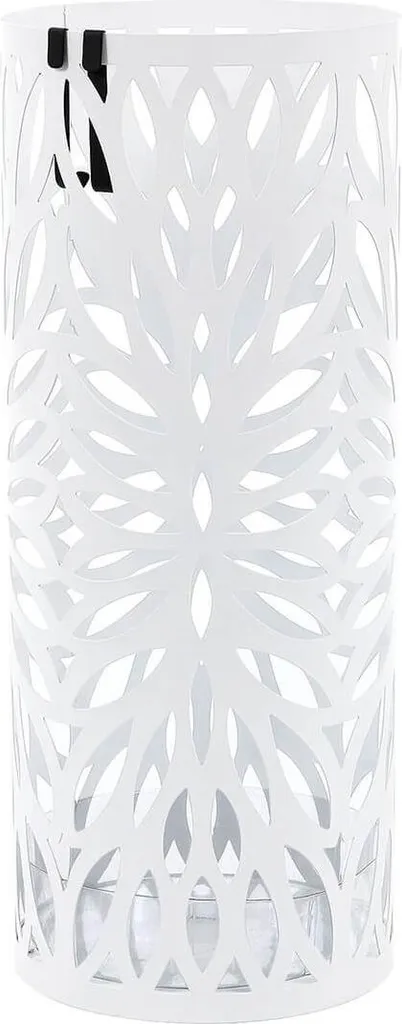 Porte-parapluies blanc cylindrique pour entrée - Gardez vos sols secs