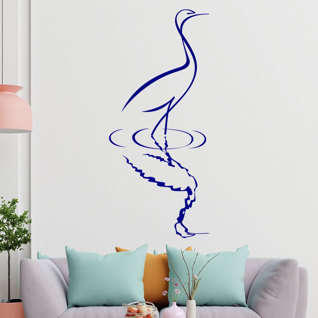 Vogel Linien Wandtattoo in 6 Größen - Wandaufkleber Wall Sticker - Dekoration, Küche, Wohnzimmer, Schlafzimmer, Badezimmer