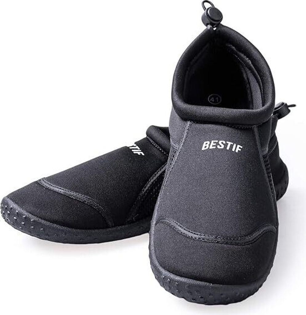 Badeschuhe Damen Schwimmschuhe Neopren Wasserschuhe Surfschuhe Strandschuhe 36 Schwarz
