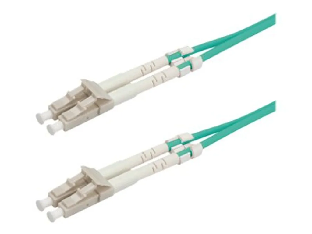 Value VALUE Cavo jumper in fibra ottica, 50/125µm, LC/LC, OM3, turchese 0,5 m
