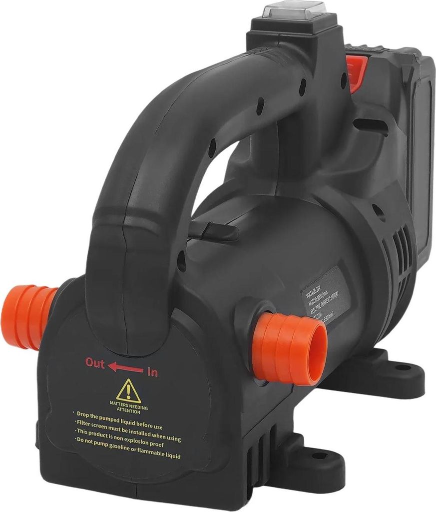 Tragbare Diesel-/Ölpumpe - Elektrische Kraftstoff-Transferpumpe 21V - 40 L/min Förderleistung - 200 W - 5000 U/min - DC 21V 2A & AC 100–240V 50...