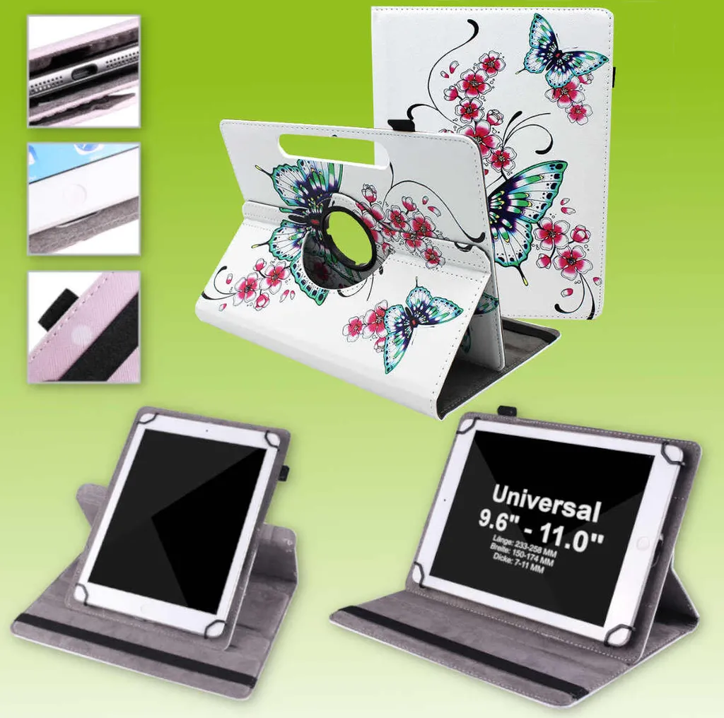 Custodia Artistica Samsung Tab S7 T870 - Cover Girevole 360 in Pelle