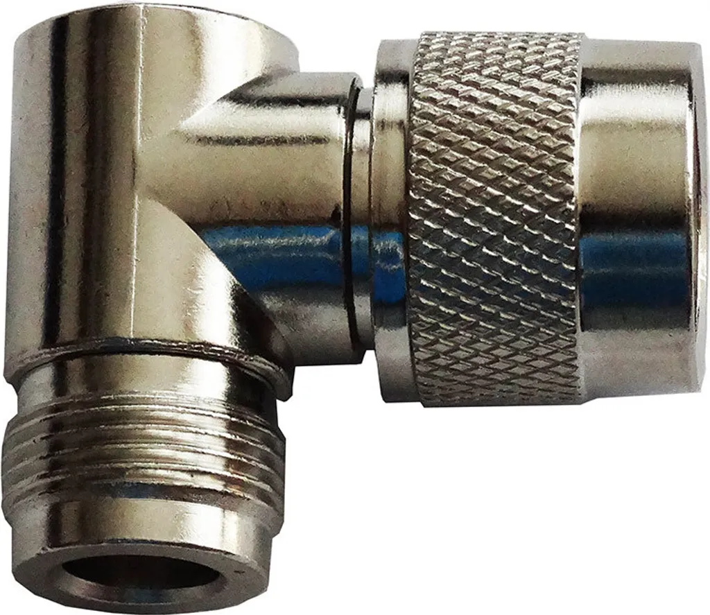 Adaptateur N-Plug N-Socket coudé en métal robuste pour montage mural
