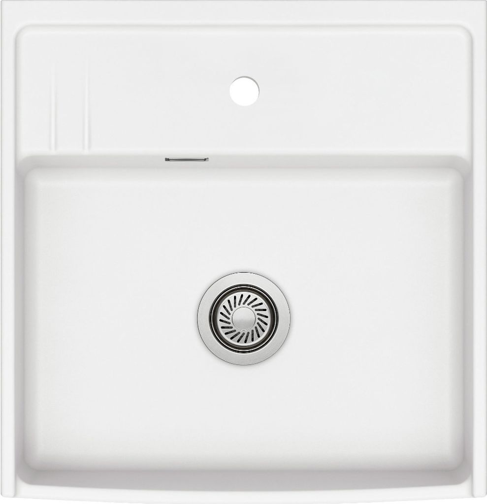 KeraDomo Elementspüle KENTRO 60 POLAR für AP-Tiefe 60 cm - Handbetätigung / systemceram / Keramikspüle