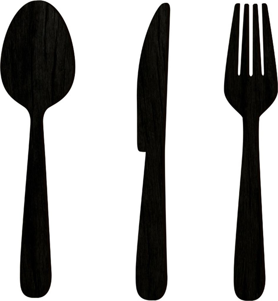 3 Teile/satz Holz Besteck Wand Dekoration Home Küche Hintergrund Wand Kunst 3D Cutter Gabel Löffel Utensilien Hängen Ornament Zeichen Anhänger