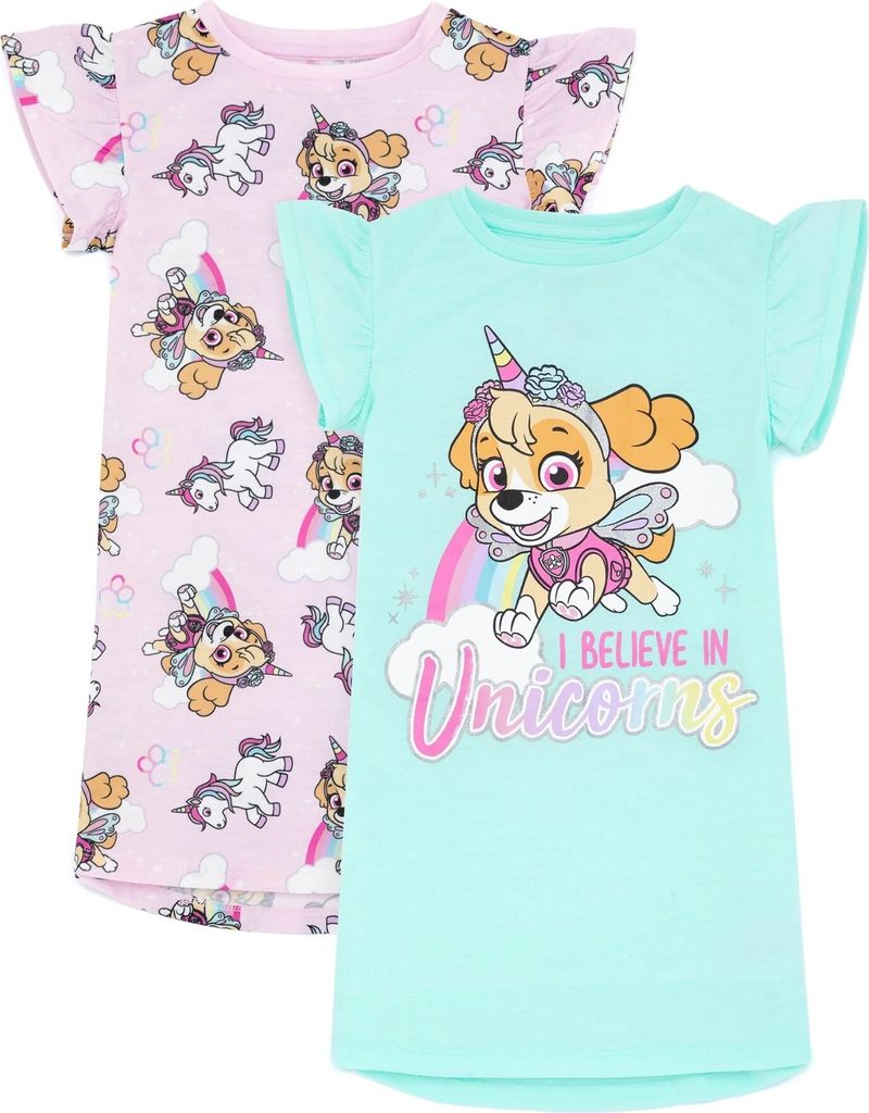 Paw Patrol - Nachthemd für Mädchen (2er-Pack) NS7089 (104) (Pink/Blau)