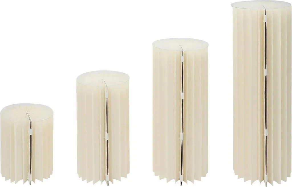 Centre de table pour anniversaire blanc - Lot 4 colonnes modulables - 8