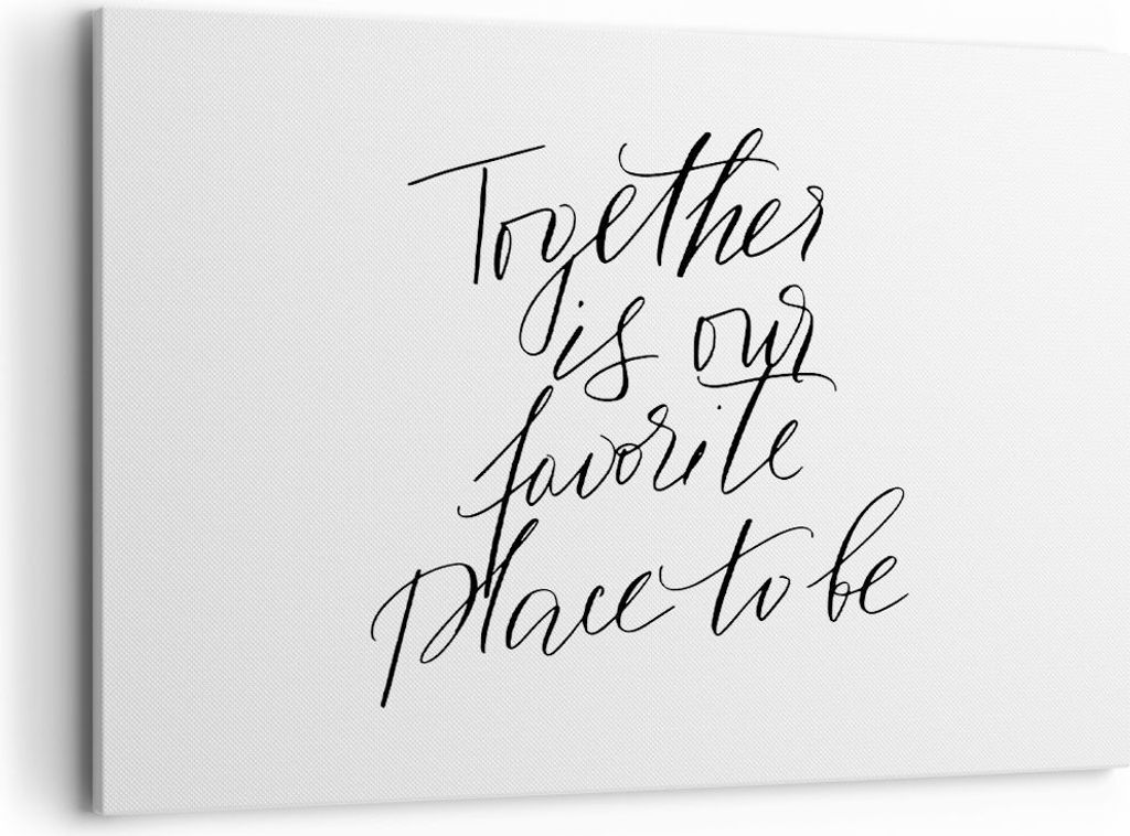 Bild auf Leinwand - Leinwandbild - Einteilig - Gemeinsam unser Ort - 100x70cm - Wand Bild - Wanddeko - Wandbilder - Leinwanddruck - Bilder - Wandde...