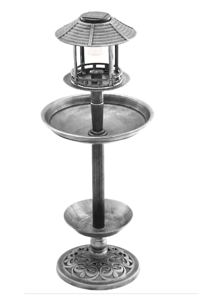 MUMTOP Vogeltränke Aus Glas – Mit Metallständer Für Garten, Terrasse & Balkon
