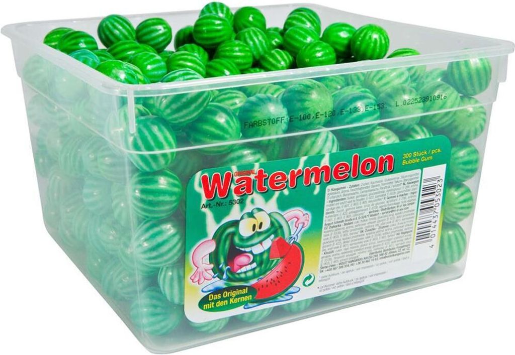 Sweet stories® Bubble Gum Watermelon 300 sztuk w puszce Zdjęcie produktu 