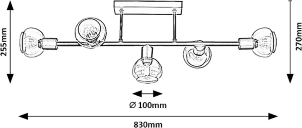 Éclairage Plafonnier Orientable 5 Spots Sullivan pour Grand Espace