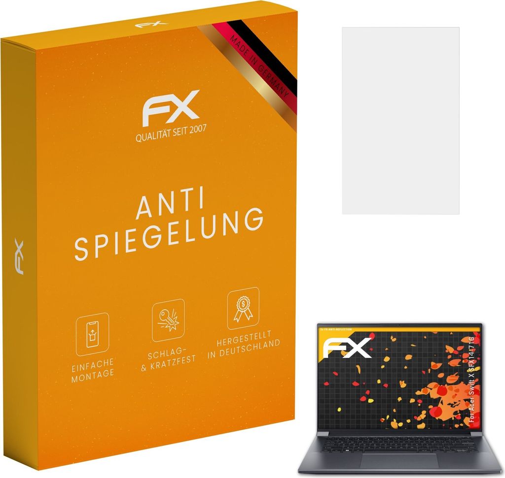 atFoliX FX-Antireflex 2x Schutzfolie kompatibel mit Acer Swift X (SFX14-71G) Displayfolie