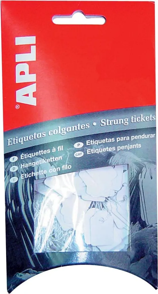 Apli 7007 Étiquettes de Câbles 13x34 mm - Boîte de 200 Étiquettes Blanches