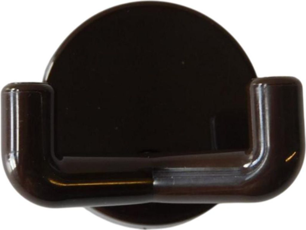 1 Stück Wandhaken, 2-fach braun