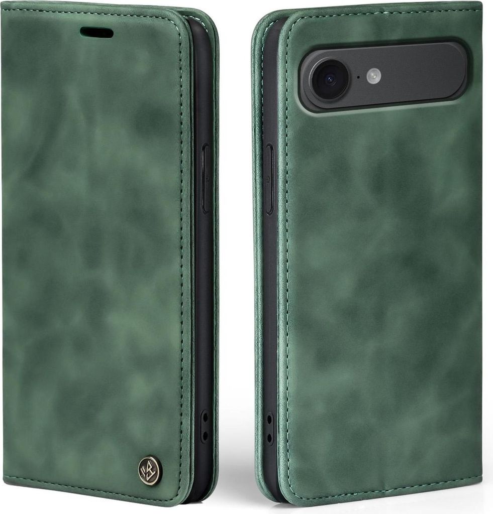 Handy Hülle für Apple iPhone 17 Air Klapphülle Bookcase Flip Cover Handy Tasche Etui Farbe: Grün