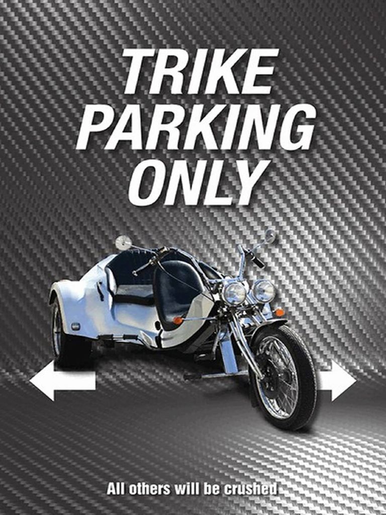 vianmo Holzschild 40x30 cm trike parking only all others