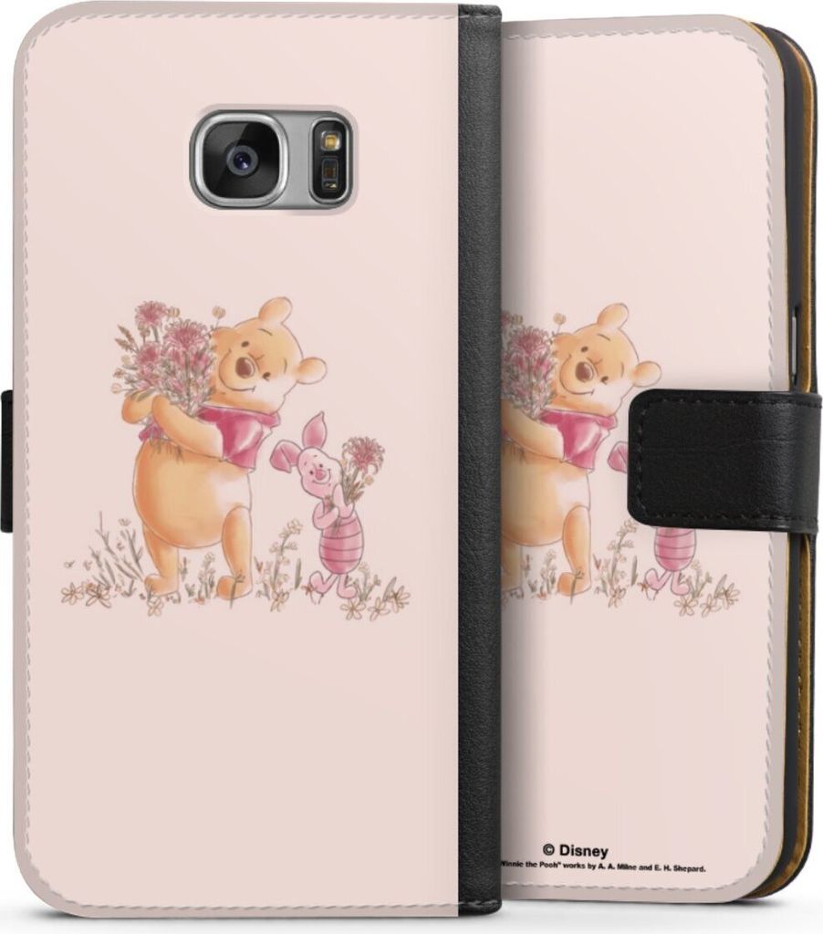 DeinDesign Klapphülle für Samsung Galaxy S7 Handytasche Lederhülle Tasche Disney Offizielles Lizenzprodukt Winnie Puuh Ferkel