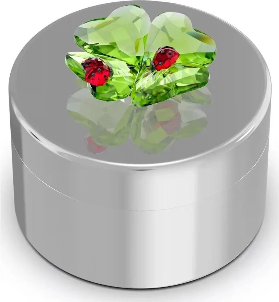 Boîte à Bijoux Idyllia Swarovski en Cristal Vert et Rouge de Luxe 2025