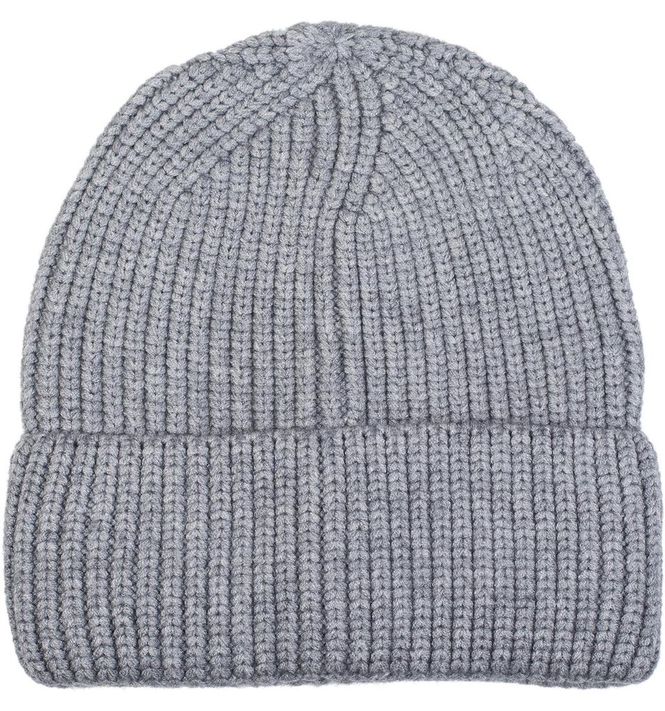 styleBREAKER Damen Beanie Mütze Feinstrick mit breiter Krempe | Elegante Wintermütze Rippstrick | Weicher Wollmix für Herbst & Winter | Warme St...