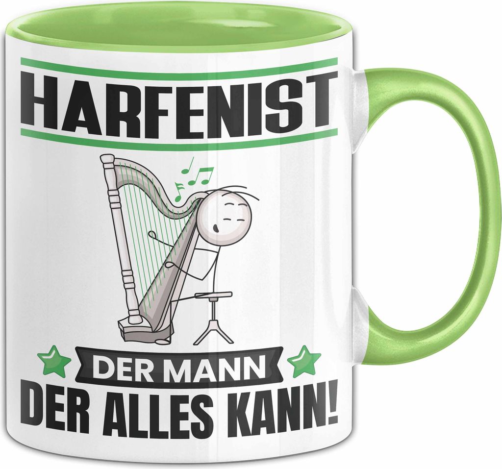 Harfenist Tasse Geschenk für Harfenist Der Mann Der Alles Kann Geschenkidee zum Geburtstag (Grün)