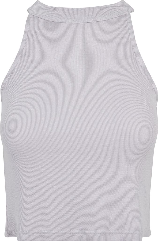 Urban Classics Ladies - Turtleneck RIB Short Top grau - S
