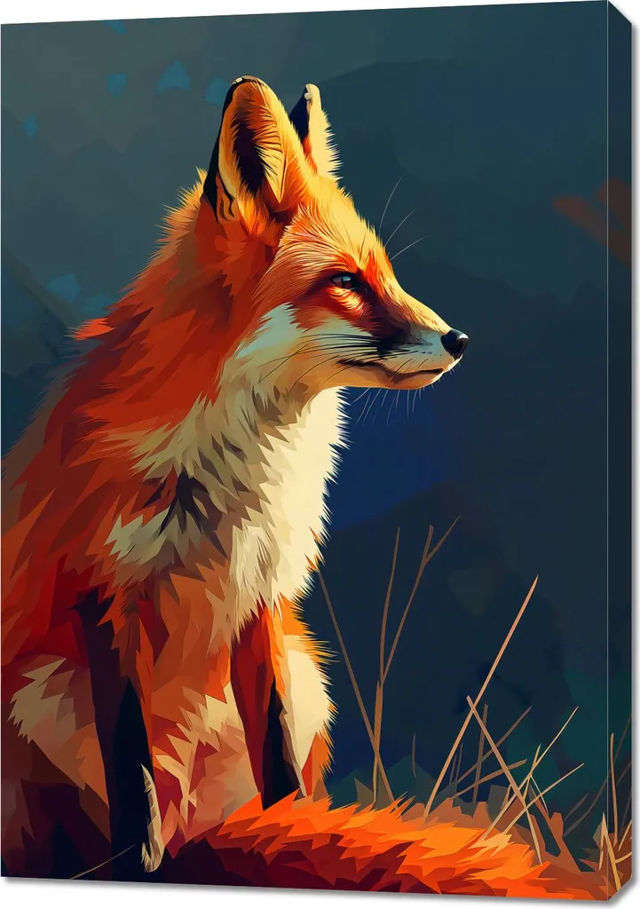 Quadro 70x100 cm Lo sguardo della volpe