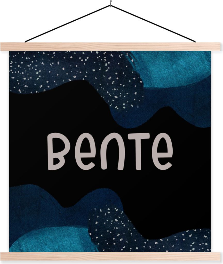 MuchoWow Textilposter Bente - Pastell - Mädchen 60x60 cm mit holzfarbenen Rahmen - Wanddekoration