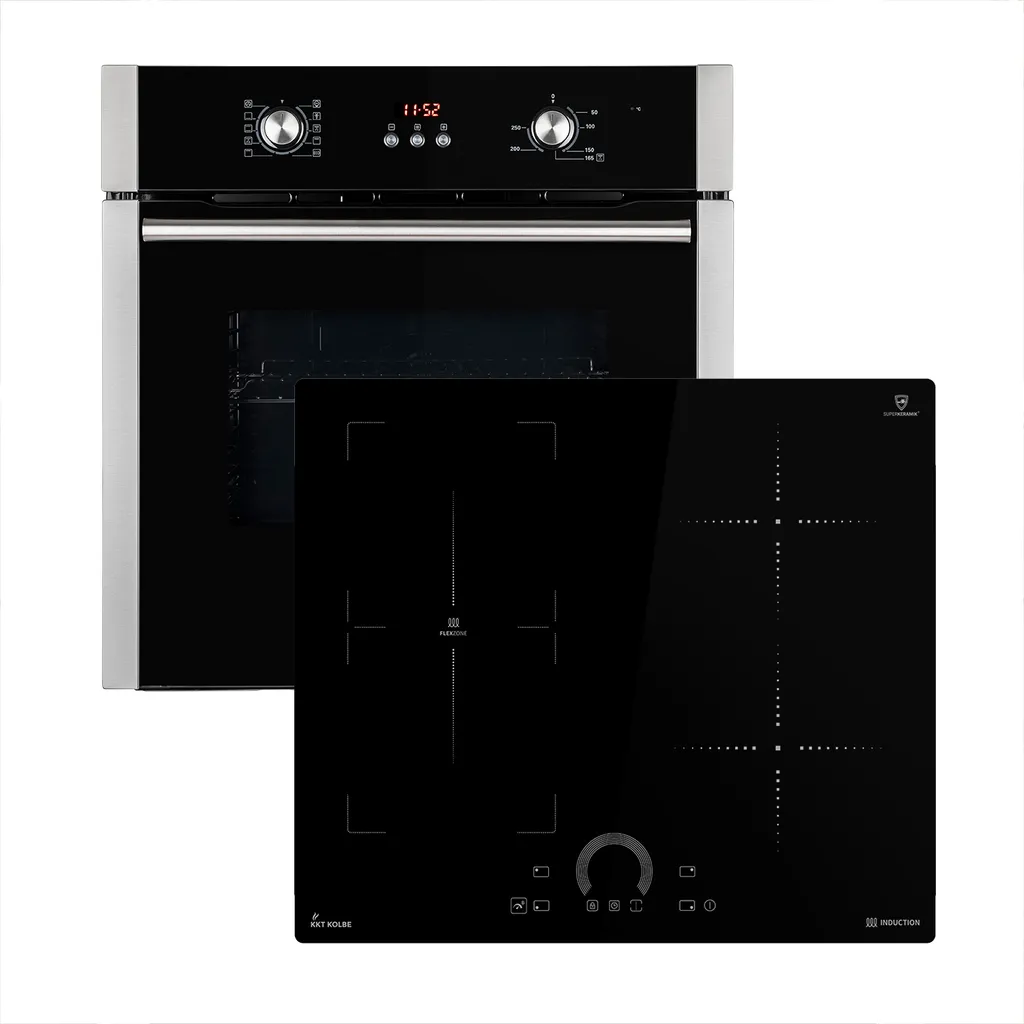 Four à Chaleur Tournante 60cm et Plaque Induction avec Zones Flexibles