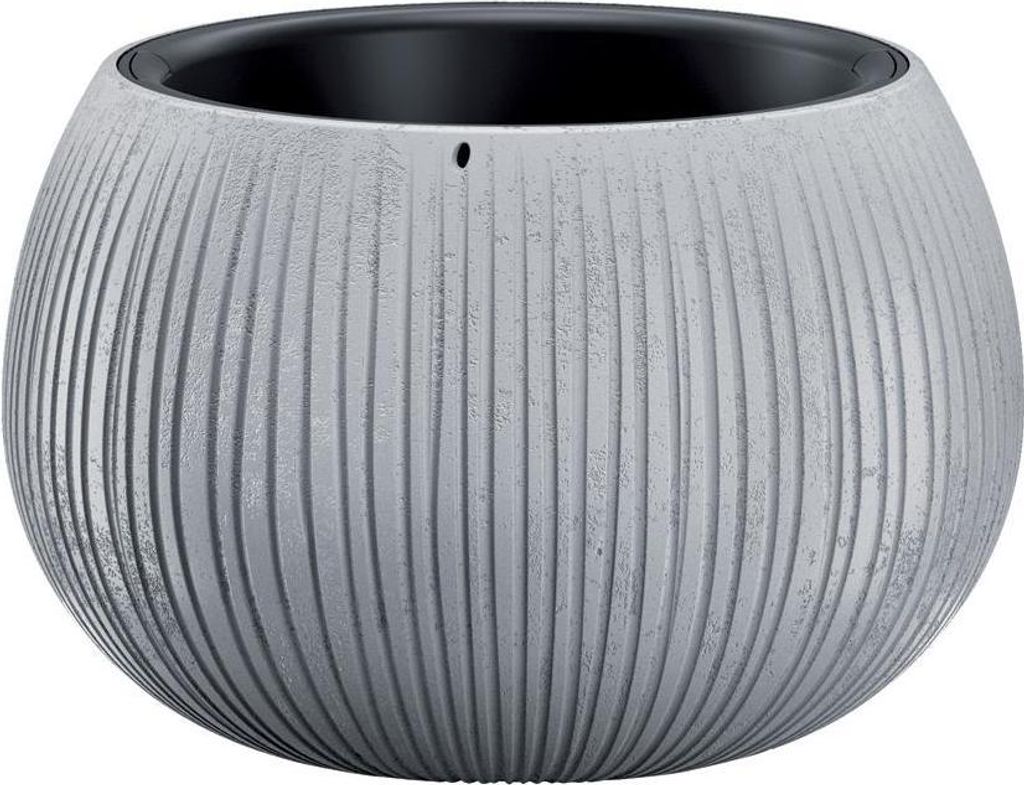 CONCRETE BOWL Blumentopf mit Einsatz 29 cm – Farbe: grau Produktbild 