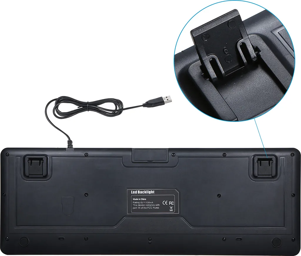 Clavier USB rétroéclairé à forte visibilité et touches grand format