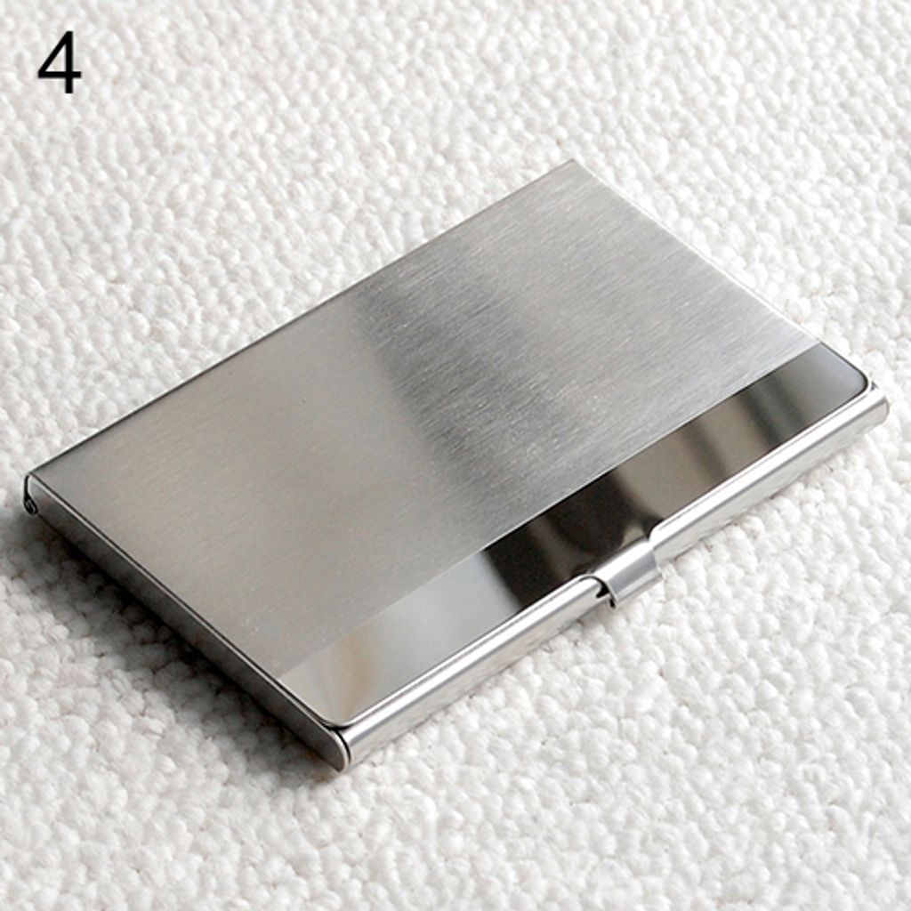 Mode Edelstahl Etui Pocket Box Business ID Kreditkartenetui Abdeckung 2