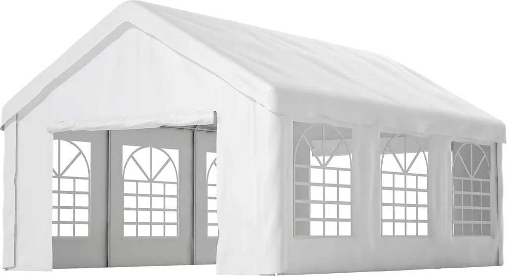 Garage à tentes 4x6m avec parois amovibles et construction renforcée