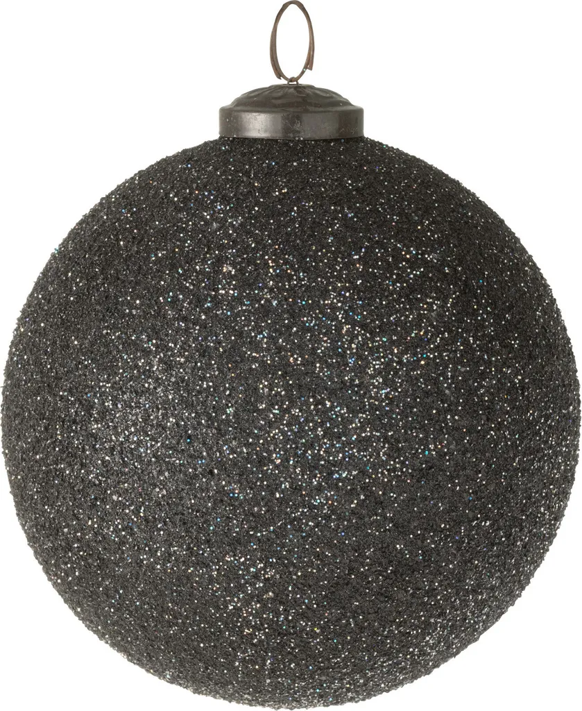 Boule de Noël Violette J-Line : Verre Scintillant pour Sapin Élégant