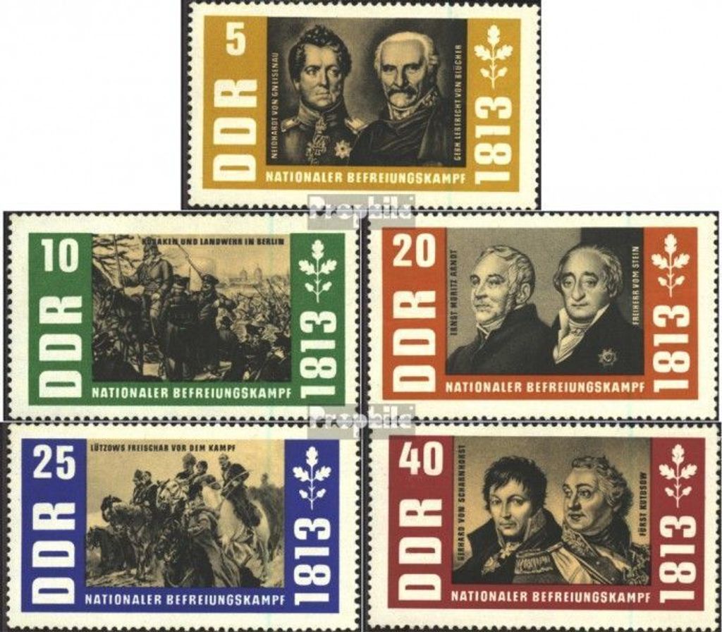 Briefmarken DDR 1963 Mi 988-992 (kompl.Ausgabe) postfrisch 150.Jahrestag der Befreiungskriege
