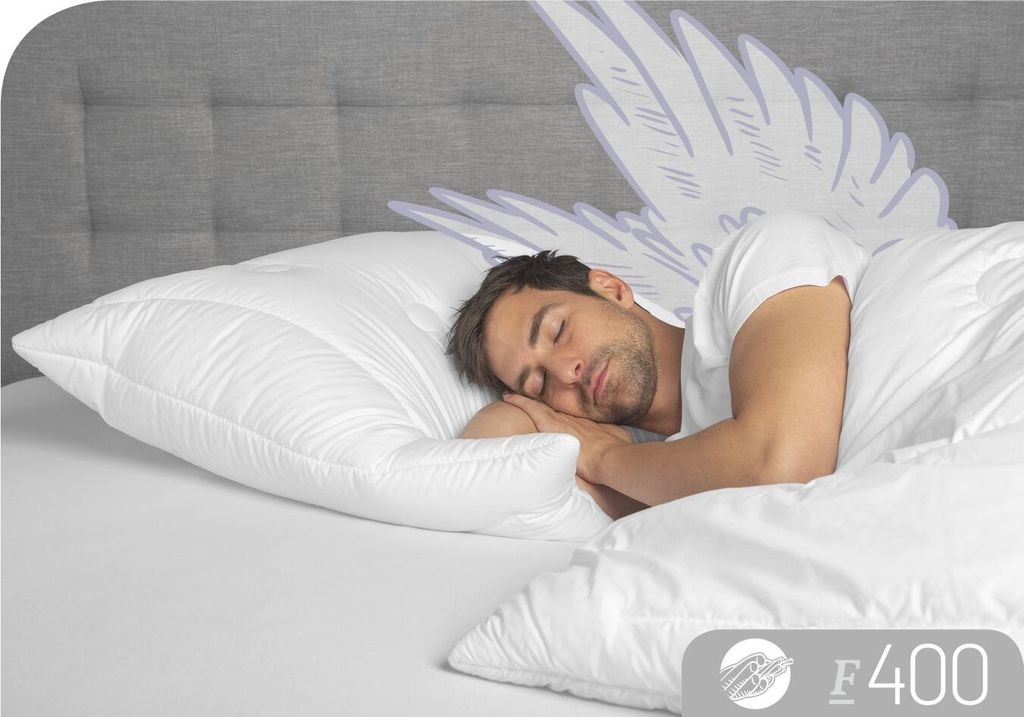 Schlafstil Faserkissen F400 Füllung: 100% Polyester Bezug: 100% Baumwolle Größe 40 x 80 Bezug gesteppt