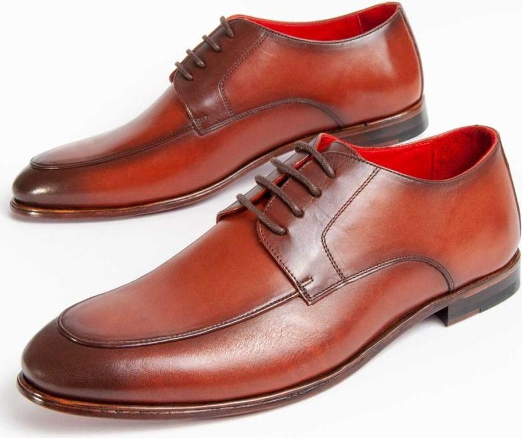 Herren Oxford Schnürschuh Imperi6, Braun, aus Leder mit ledergenähter Sohle
