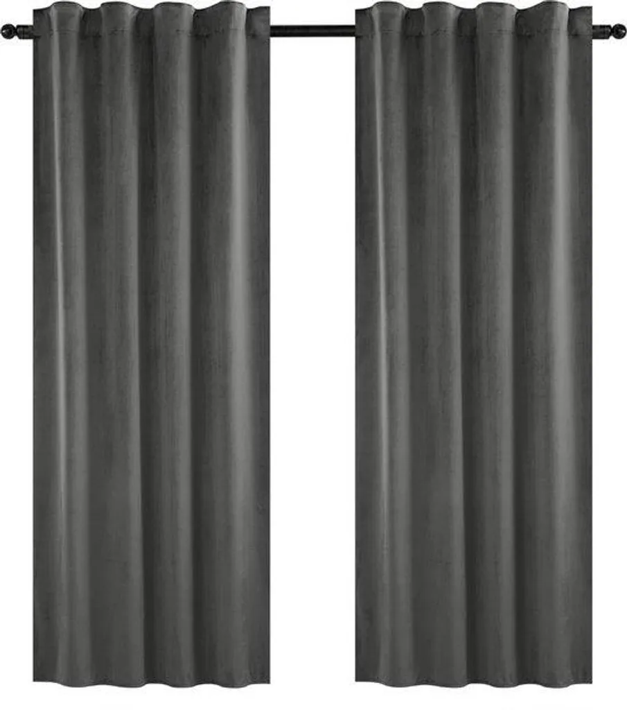 Rideau occultant gris 140 x 270 cm pour dormir dans le noir complet