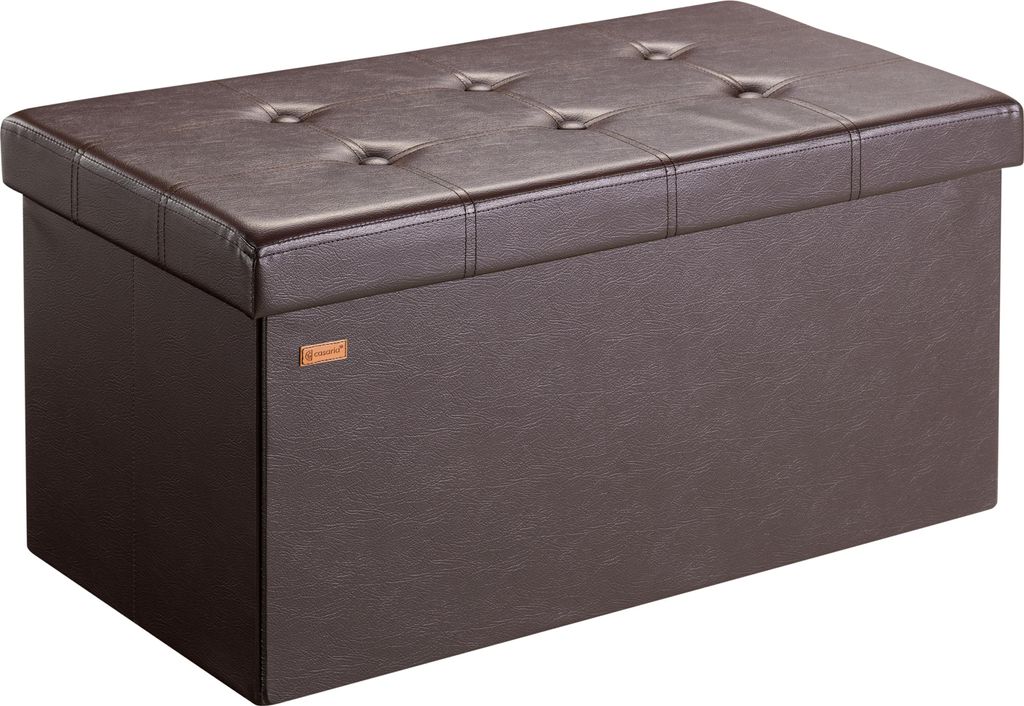 CASARIA® Banc de rangement brun 80 x 40 x 40 cm Siège Image du produit 