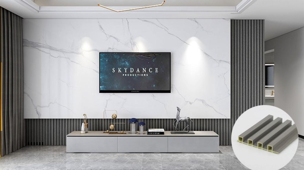 10 x WPC Wandpaneel: Dekoplatten für Flur & Wohnzimmer - Innenwanddekoration in Holzoptik, Lamellenverkleidung, ökologisches WPC und Bambusfaser,...