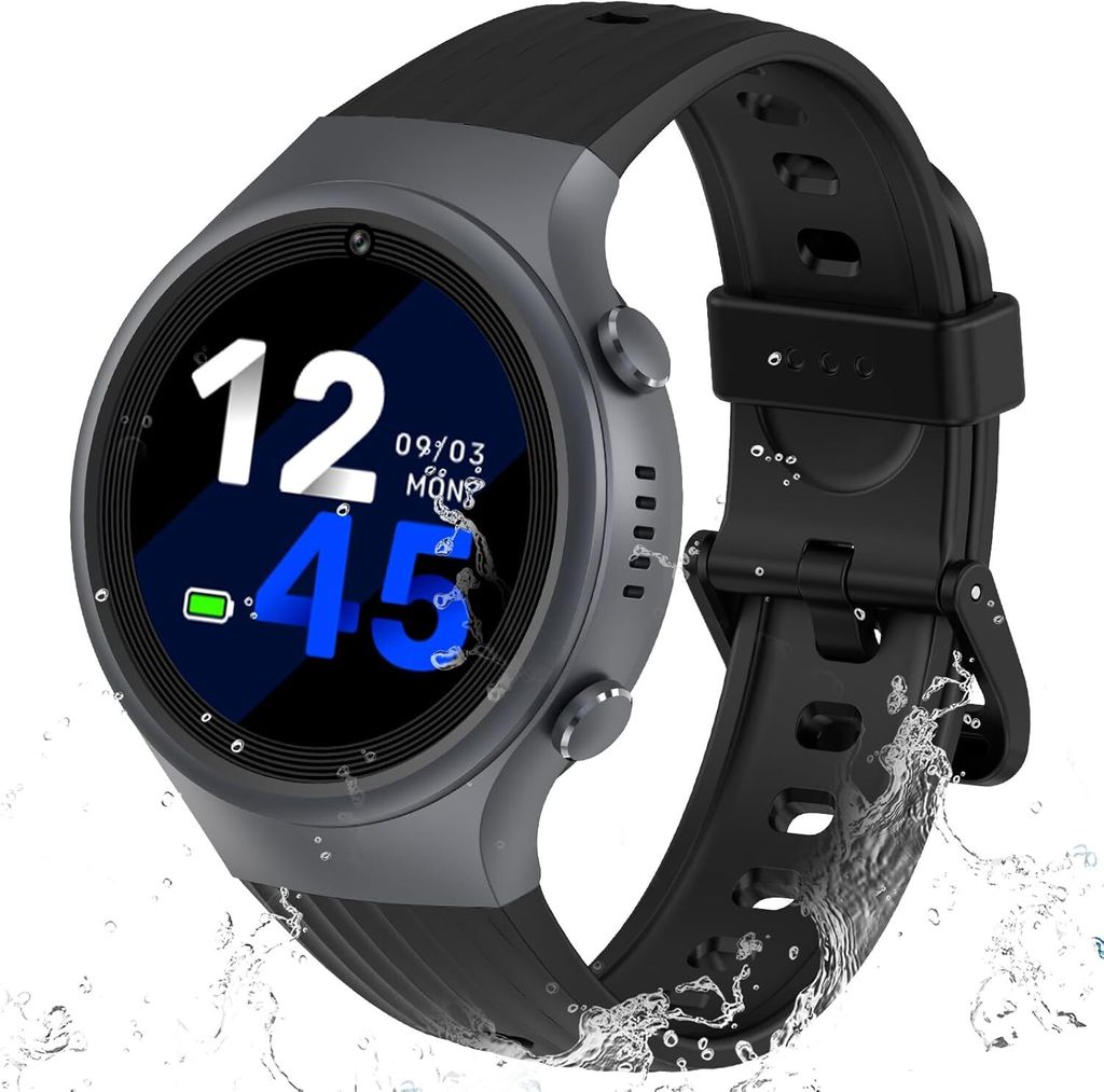4G GPS Smartwatch für Kinder, Armbanduhr Kinder mit WiFi, Videoanrufen, SOS, Wasserdicht, Schulmodus, Wecker, Geschenke für Jungen und Mädchen
