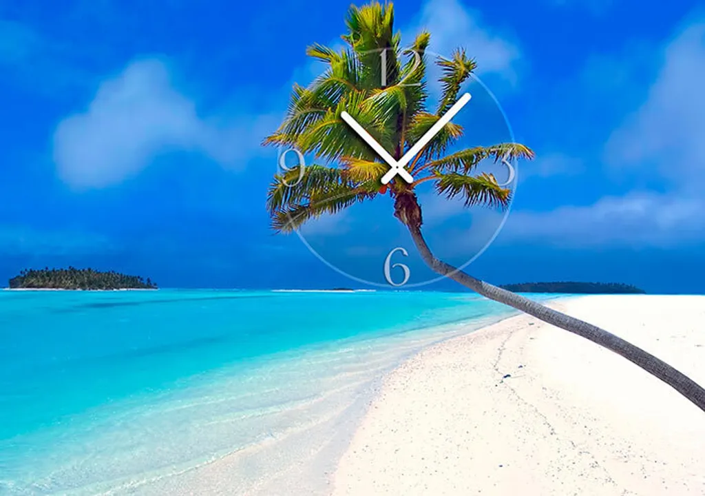 Horloge domestique 70x100cm pour habiller un grand mur de salon chic