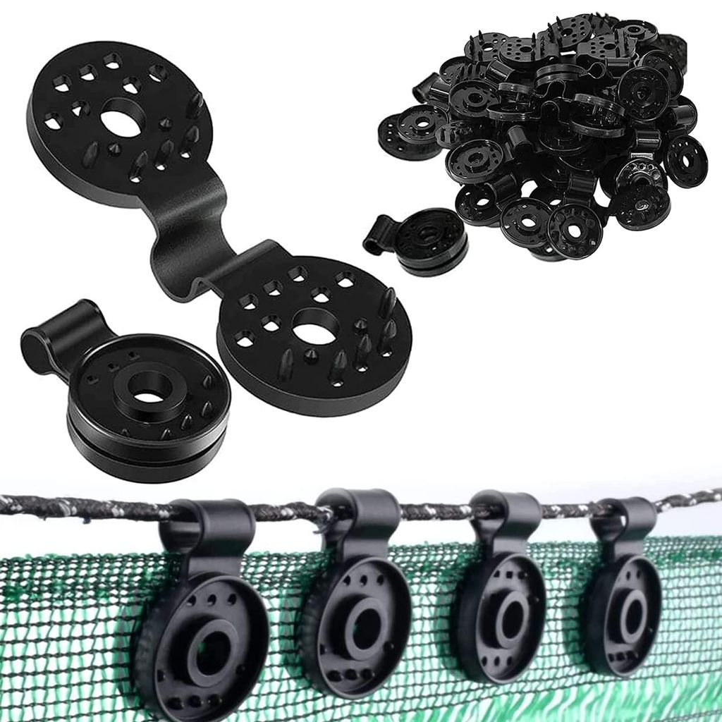 50x Kunststoff-Clips Für Schutztuch Sonnenschutznetz,Gewächshaus Gartennetz Clip