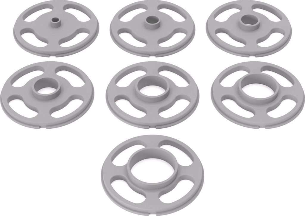 PRIWAS Kopierhülsen-Set passend für CMT Orange Tools Oberfräsen und Kantenfräsen | Kopierringe passend für CMT Orange Tools Fräsen - Typ A Set 1