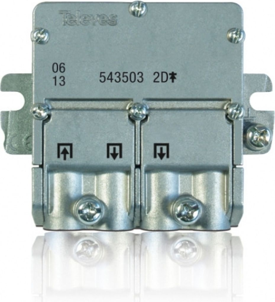 TELEVES Easy-F -Verteiler 2-fach 5-2400 MHz VD:5dB DC Produktbild 