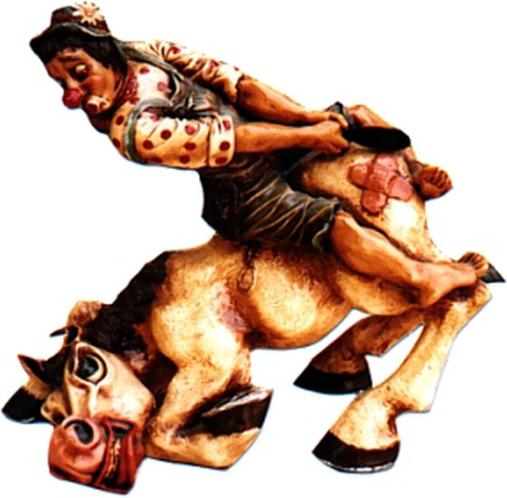 Statue de Clown et Cheval en Sculpture de Décoration - Design Moderne
