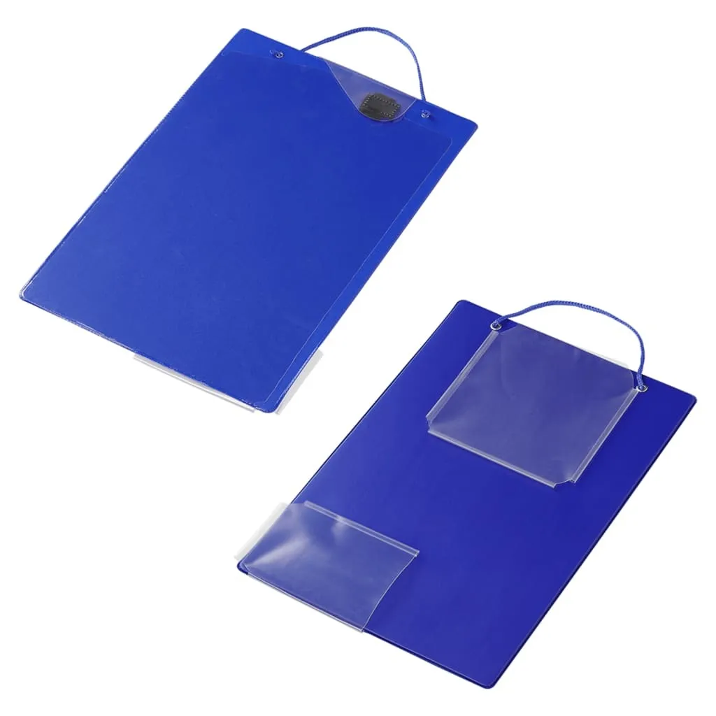 Protège-document d'atelier A4 bleu avec rangement clés - Pack de 10 unités - 4
