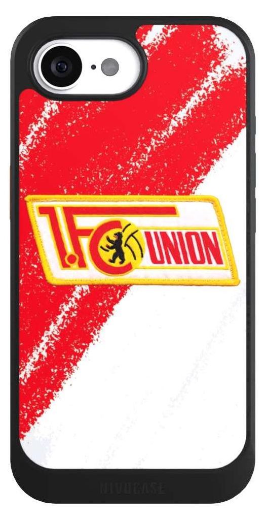 NIVOCASE Hülle für Apple iPhone 16e Handyhülle NIVOcore Case Schwarz 1. FC Union Berlin Logo Offizielles Lizenzprodukt