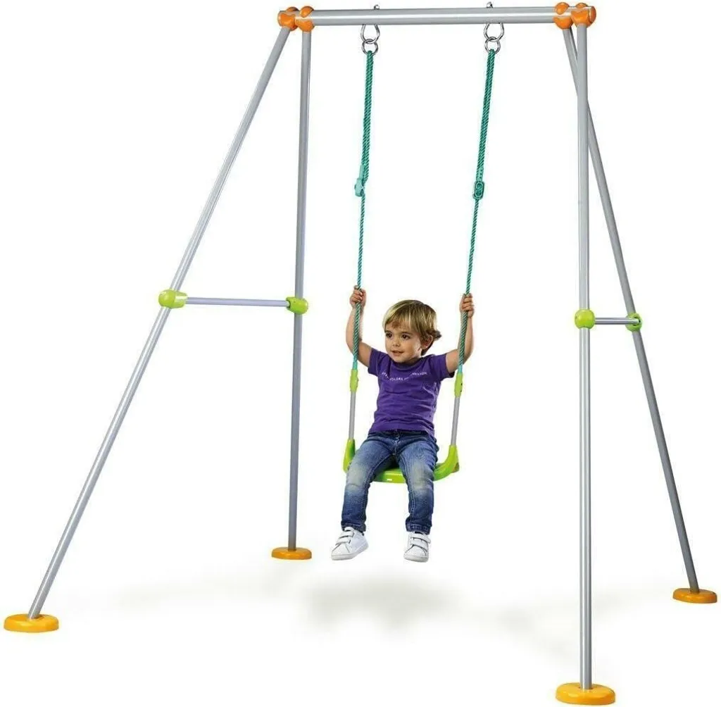 Balançoire de Jardin Smoby 180 cm - Portique en Métal Stable et Durable