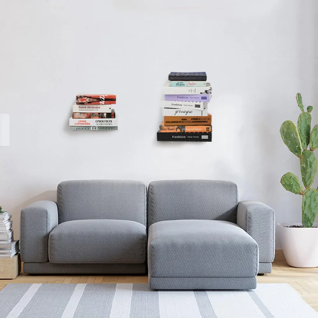 Porte-livres flottant avec support caché - Solution rangement gain place - 2