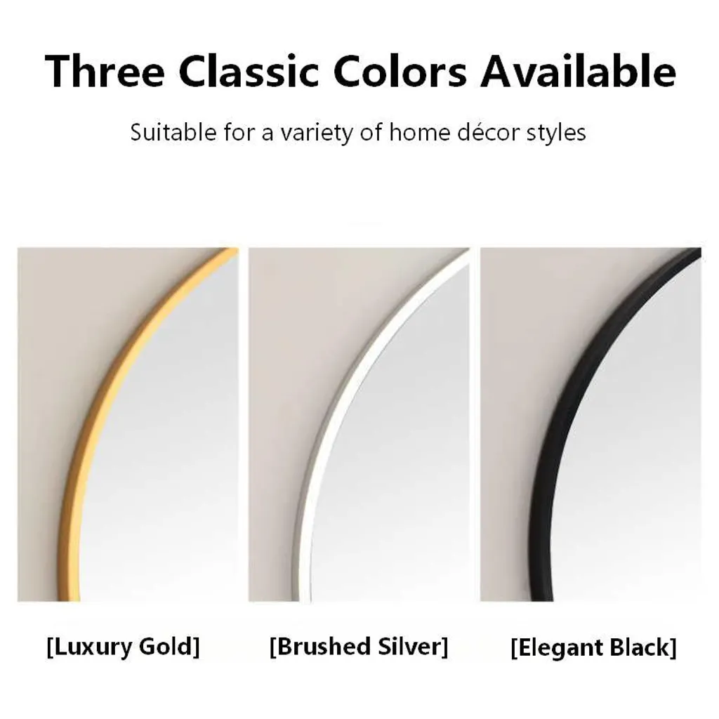 Specchio Ovale Oro 50x60 AIORBER - Arredo Moderno Casa e Ufficio - 3